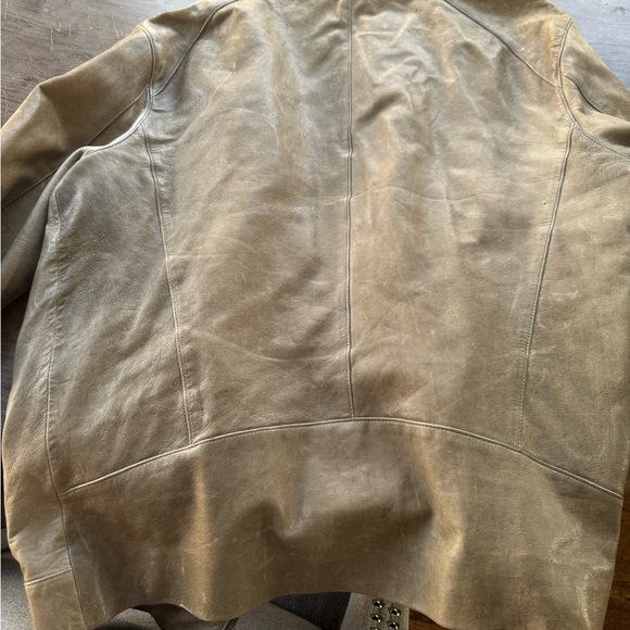 Men's Vince Leather Jacket Large - Picture 3 of 3